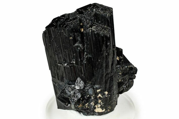 Lustrous Black Tourmaline (Schorl) Crystal Cluster - Namibia #373649